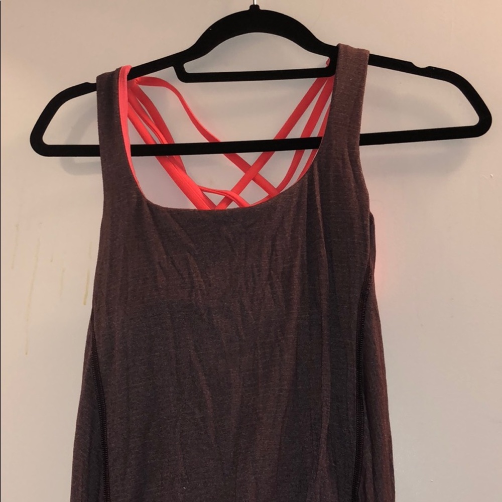 Pink and purple workout top